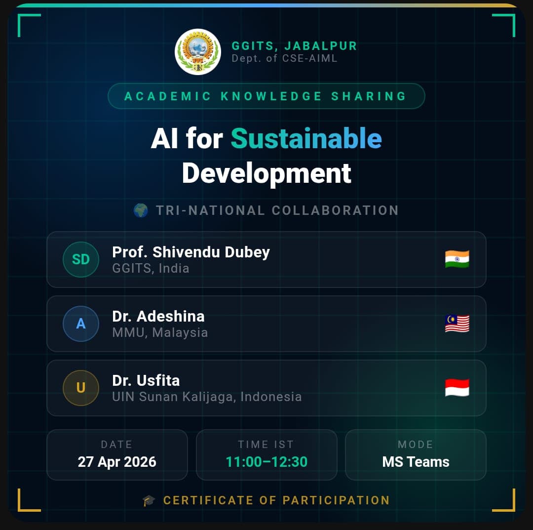 🎓 Expert Talks on AI for Sustainable Development 🌱